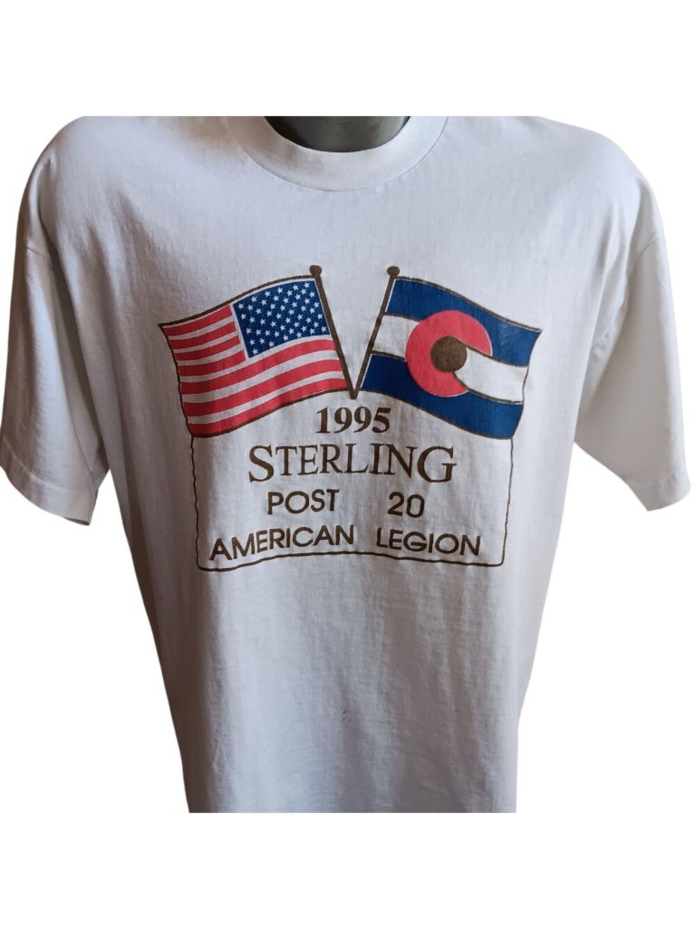 True Vintage XL T-shirt Single Stitch Sterling Colorado American Legion 20 FTL